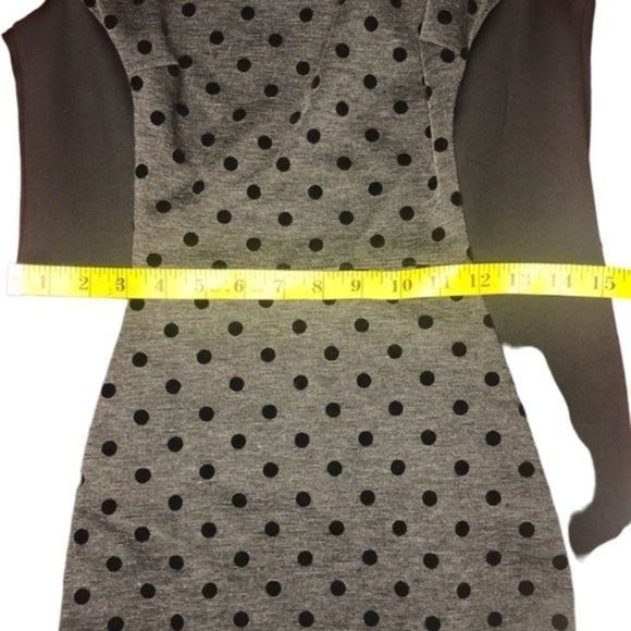 113. Enfocus Petite Polka Dot Black and Gray Dress 10P - Picture 14 of 14